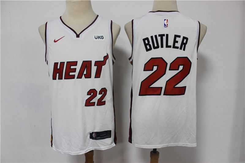Men Miami Heat 22 Butler White Game Nike 2021 NBA Jersey